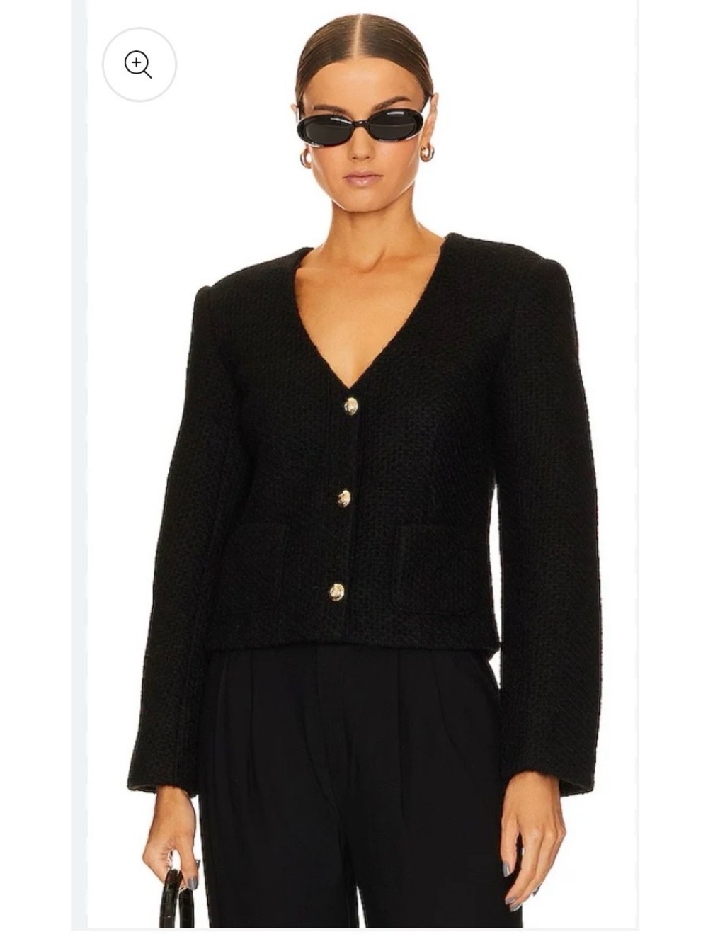 Anine Bing Anitta Tweed Blazer — Size L